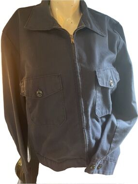 VINTAGE 70s Men's RED KAP mechanic workwear Utility Jacket - Classic Zip Front